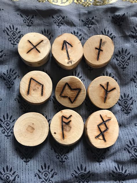 Anglo Saxon Rune Stones 33 Divination Runes Wooden Runic Etsy