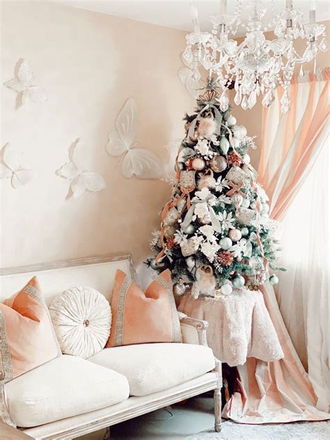 Girls Elegant Blush And Mint Christmas Tree Mint Blush