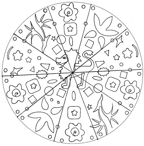 Maybe you would like to learn more about one of these? Simple hand drawn Lion Mandala - Mandalas with animals ...
