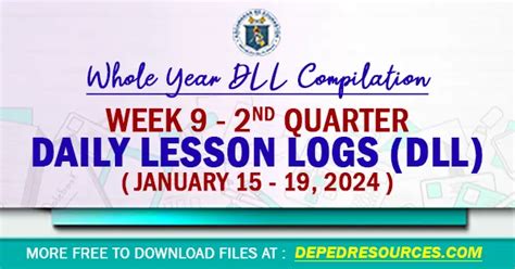 Week 9 2nd Quarter Daily Lesson Log January 15 19 2024 DLLs