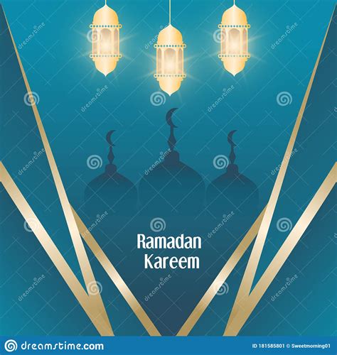 Luxury Ramadan Kareem Background Vector Ramadhan Banner Template