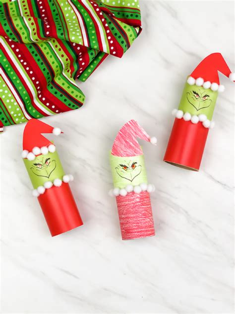 Toilet Paper Roll Grinch Craft For Kids