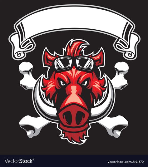 Wild hogs head Royalty Free Vector Image - VectorStock