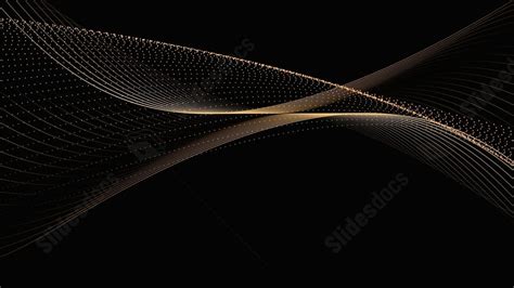 Golden Dark Wave Abstract Powerpoint Background For Free Download