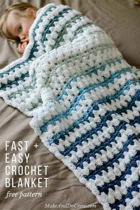 Tributary Free Beginner Crochet Baby Blanket Pattern Make And Do Crew