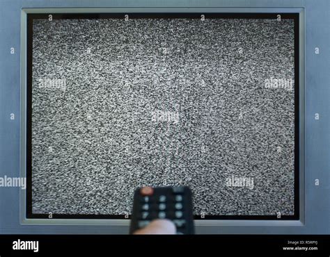 The White Noise On Tv Screen No Signal Stock Photo Alamy