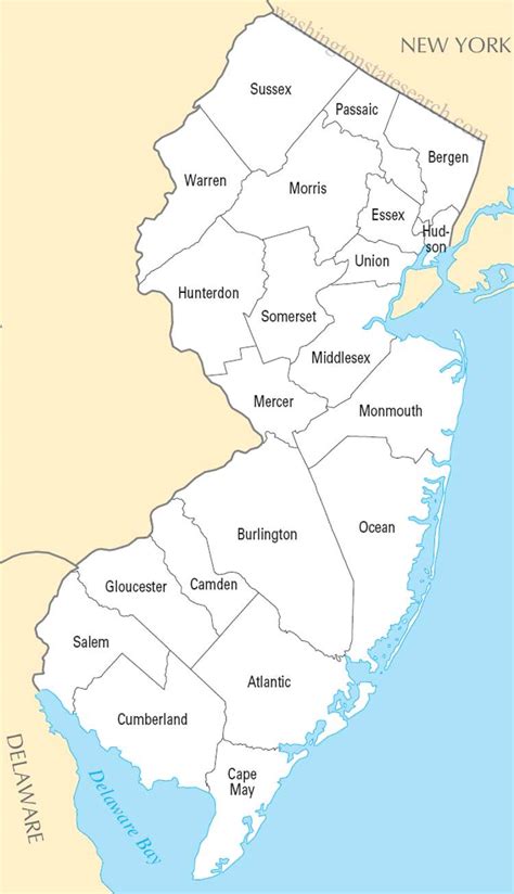 Map Of Counties In Nj World Map