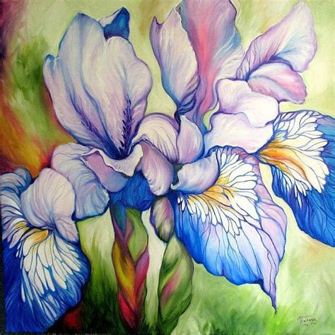 Wild Iris Abstract By Marcia Baldwin ~ Commissioned~ This Large
