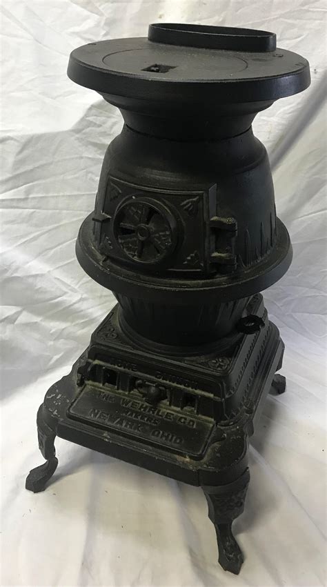 Lot Antique Cast Iron Small Pot Belly Stove