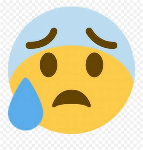 Ohno Scared Worried Emoticon Face Express Worried Emoji Anxious Emoji