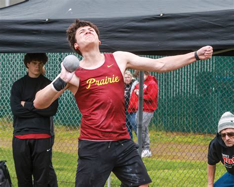 High school track and field athletes from around the region compete at