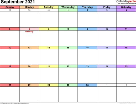 This monthly calendar is ready to print, in a4 or letter. September 2021 Calendars for Word, Excel and PDF