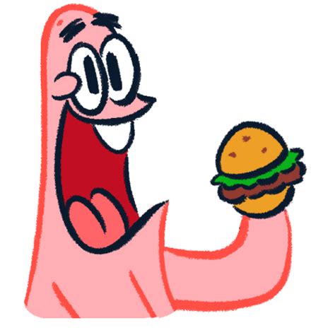 Patrick Star Eating Sticker By Spongebob Squarepants For Ios And Android