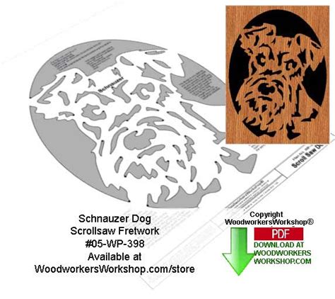 Scroll saw patterns, downloadable or by mail. Schnauzer Dog Downloadable Scrollsaw Woodcrafting Pattern ...