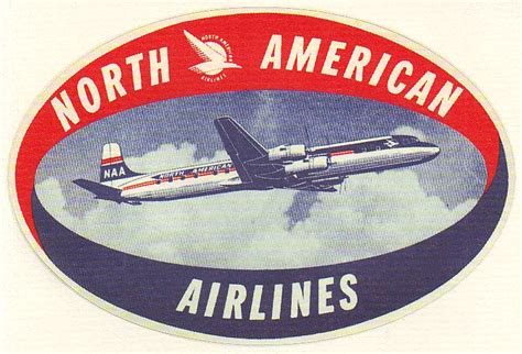 NORTH AMERICAN AIRLINES Airline Logo American Airlines Vintage Airplanes