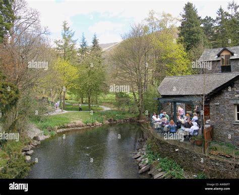 Tea Rooms Beside The River Rothay Grasmere Cumbria England Uk