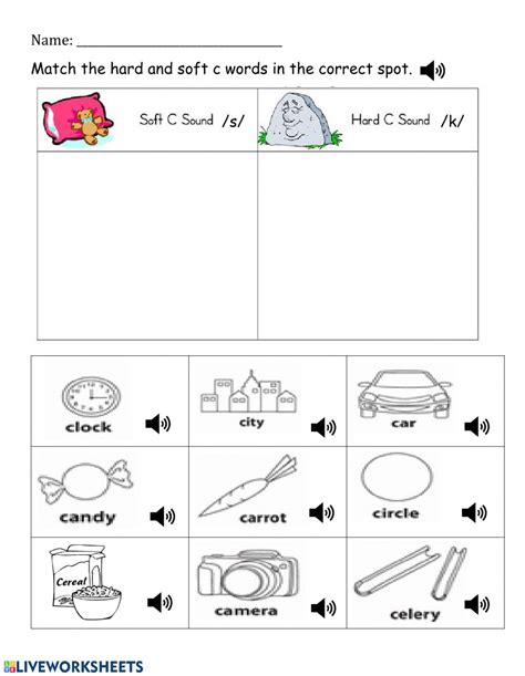 Hard C And Soft C Worksheet Have Fun Teaching Hard And Soft C Sounds