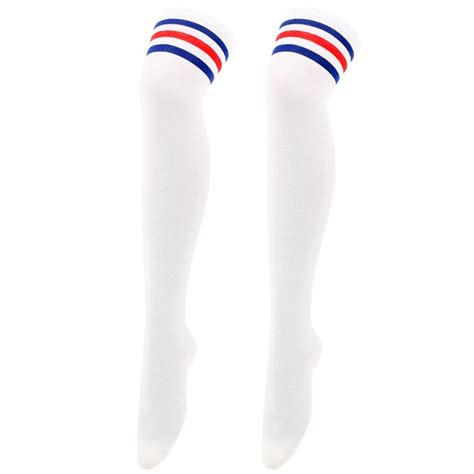 black white striped long socks women sexy over knee thigh high socks over the knee stockings