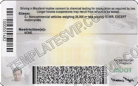 Virginia Va Drivers License Psd Template Download Templates