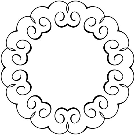 Round Spiral Frame Public Domain Vectors