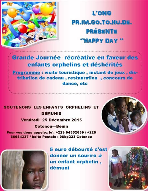Association Humanitaire Soutenons Les Enfants Orphelins Et Démunis Par