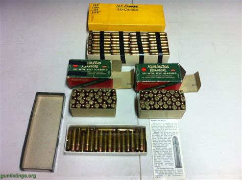 Ammo 351 Winchester Self Loading Ammo 302 Rounds