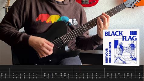 Black Flag Nervous Breakdown Guitar Cover Screentabs Youtube