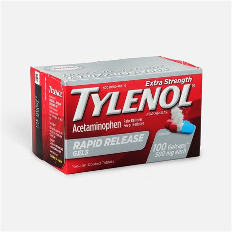 Tylenol Extra Strength Rapid Release Gels 100 Ct