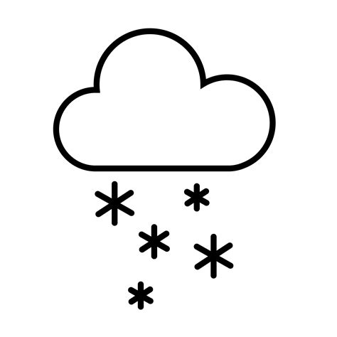 Cloud And Snow Icon Vector 584057 Vector Art At Vecteezy