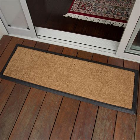 Doormat 40x120cm Plain Long Coir Heavy Duty Door Mat Rubber Outdoor
