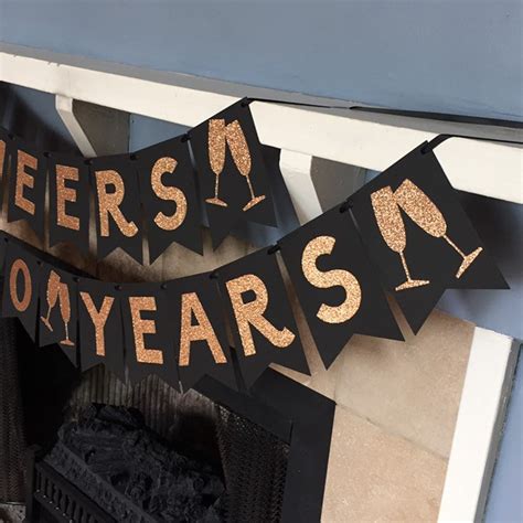Cheers To 30 Years Banner Happy 30th Banner 30th Birthday Etsy