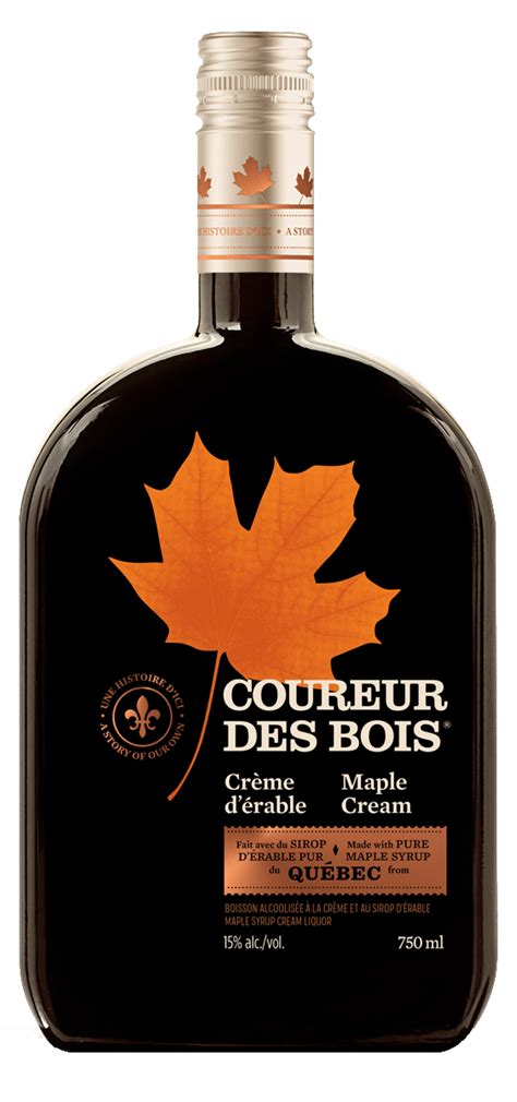 Crème Dérable Coureur Des Bois Au Sirop Dérable Alcool Canadien