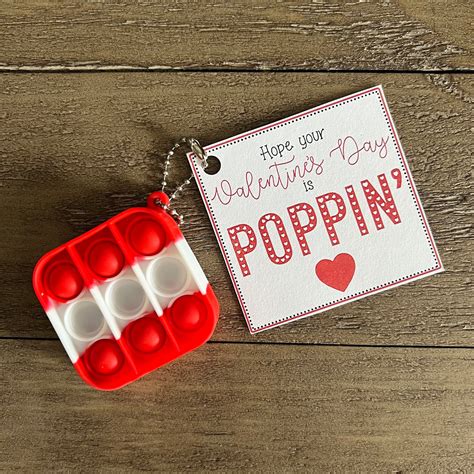Hope Your Valentines Day Is Poppin Digital Printable Pop It Etsy