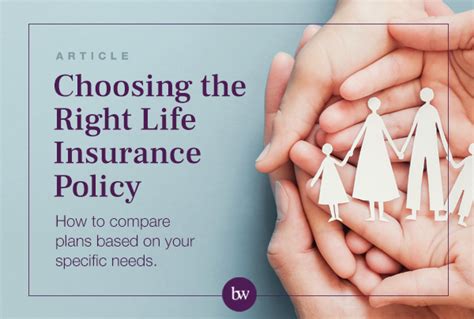 Choosing The Right Life Insurance Policy Bradley Wealth
