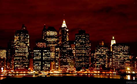 York City Lights New York City Skyline At Night Wallpaper New York