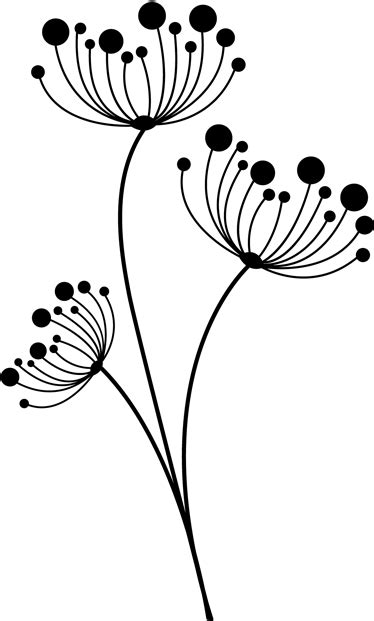 Moderne Paardenbloem Sticker Simple Flower Design Pattern Art