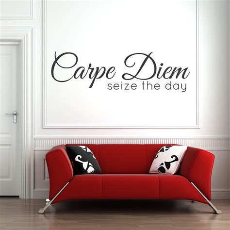 Deck out your calendar with these cute stickers. Carpe Diem Wall Sticker Bathroom Quote Wall Decal ...
