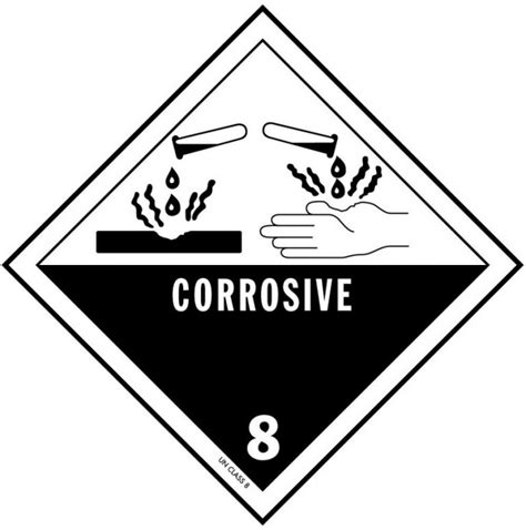 Sign Metal Corrosive 8 270 X 270mm Adelaide Safety Supplies