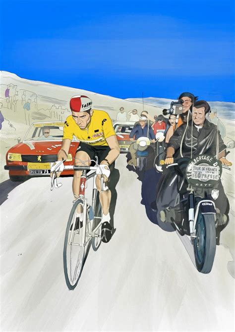 Eddy Merckx Mont Ventoux 1970 Tour De France Original Illustration