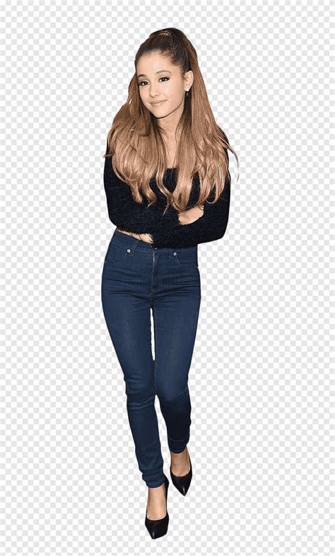 Ariana Grande Walking And Smiling Ariana Grande Crossing Her Arms Png