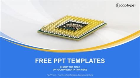 Computer Cpu Chip Powerpoint Templates