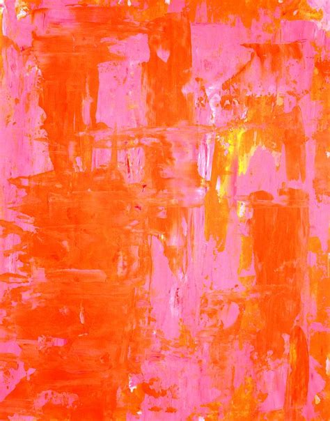 Everyones Fav Pink And Orange Abstract Art Painting