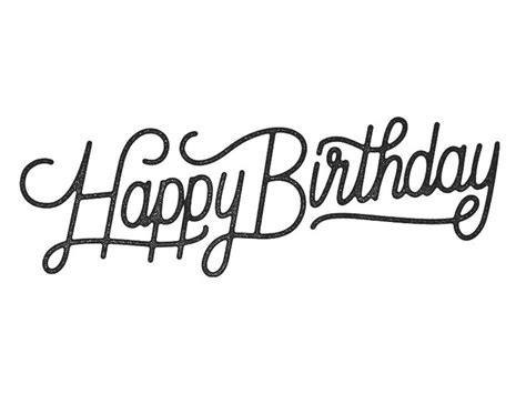 Happy birthday hand lettering (vector) s. Happy Birthday | Happy birthday font, Happy birthday ...