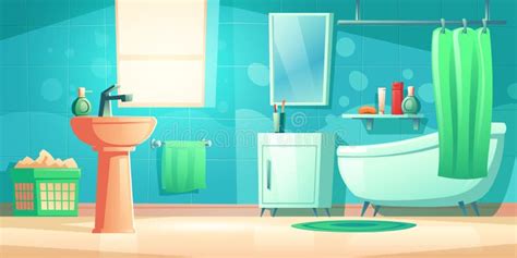 Cuarto De Baño Con Lavabo Y Retrete Con Vista Superior Ilustración Del Vector Ilustración De