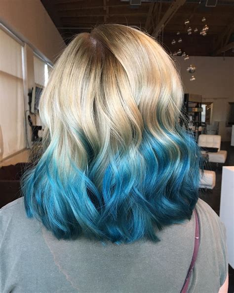 You'll end up with bright orange hair. Blue Ombre Hair Color | Light and Dark Shades 2017