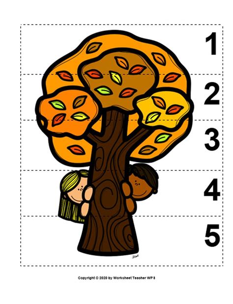 5 Autumn Number Sequence Puzzles Made By Teachers Preschool