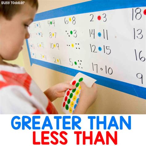 Greater Than Less Than Math Activity Busy Toddler