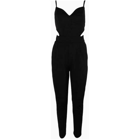 black sexy backless jumpsuit with v neck 130 ron liked on polyvore featuring jumpsuits choies