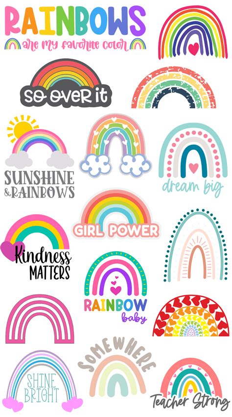 Cute Rainbow Svg Cut Files 100 Directions