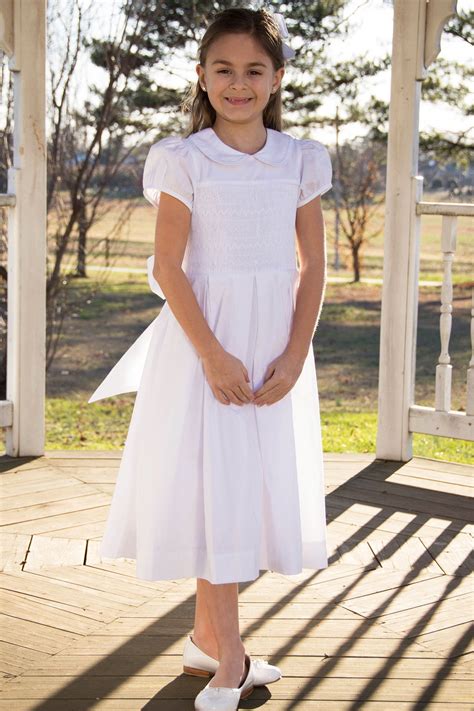 Blair Smocked Communion Little Girl Dresses Baptism Dress Girls